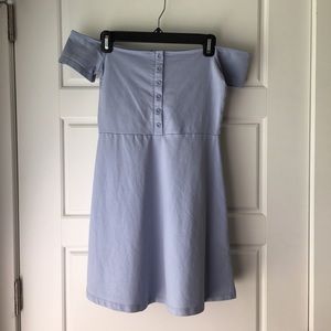 Light Blue Off-the-Shoulder Dress